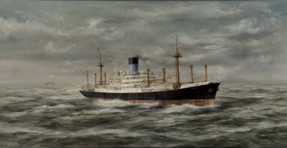 δ ROBERT G. LLOYD (BRITISH, B. 1969) - ALFRED HOLT'S BLUE FUNNEL LINE 'CYCLOPS' IN THE SOUTH CHINA