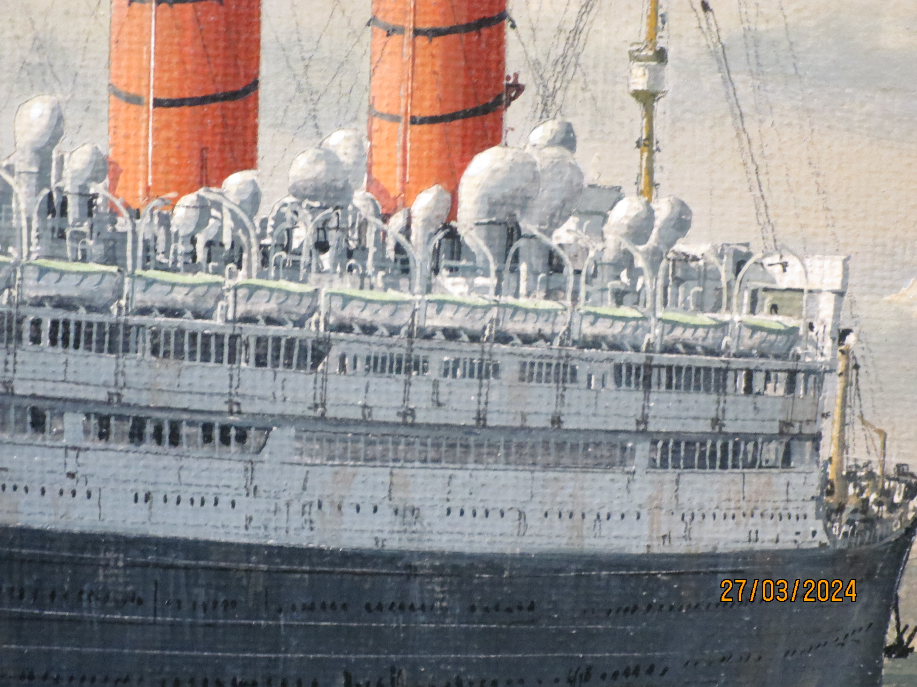 R.M.S. 'AQUITANIA' PASSING CLOCH POINT LIGHTHOUSE ON HER FINAL VOYAGE, 21ST FEBRUARY 1950 - Image 5 of 7