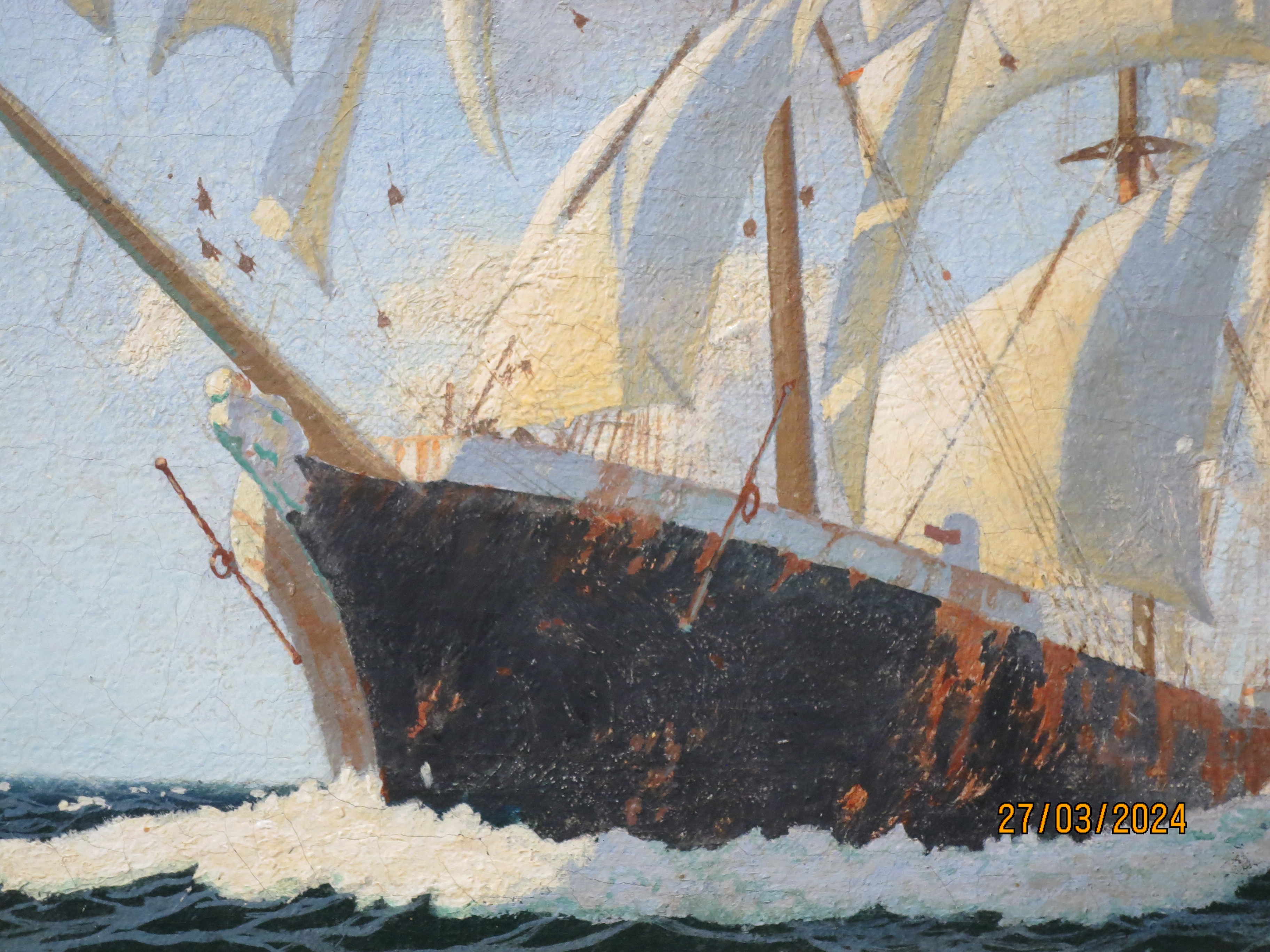 δ CHARLES PEARS (BRITISH, 1873-1958) - A WINDJAMMER OF THE 1920S - Image 4 of 6