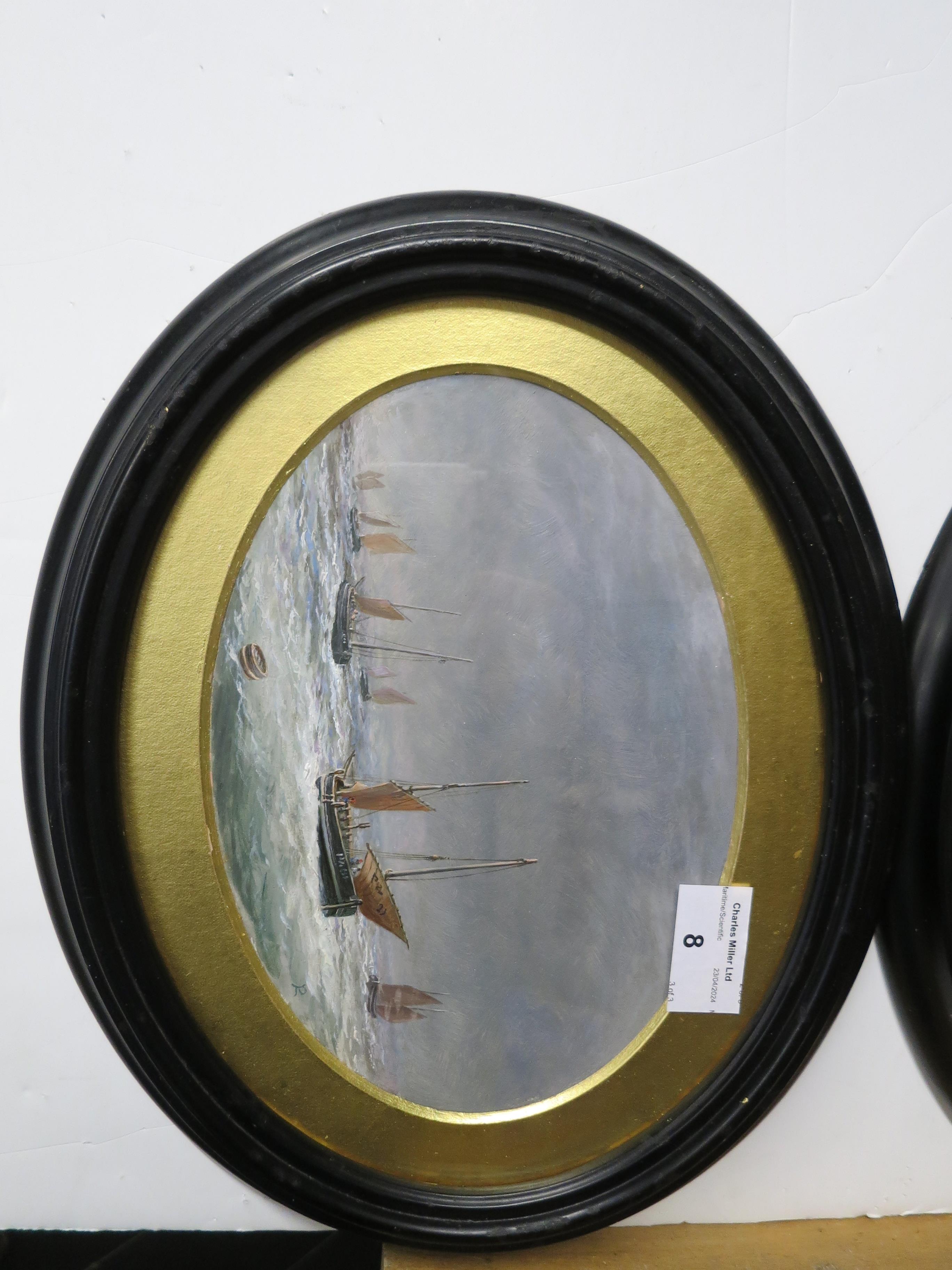 P* L* (19TH CENTURY) - THREE STUDIES OF FISHING BOATS - Image 5 of 5