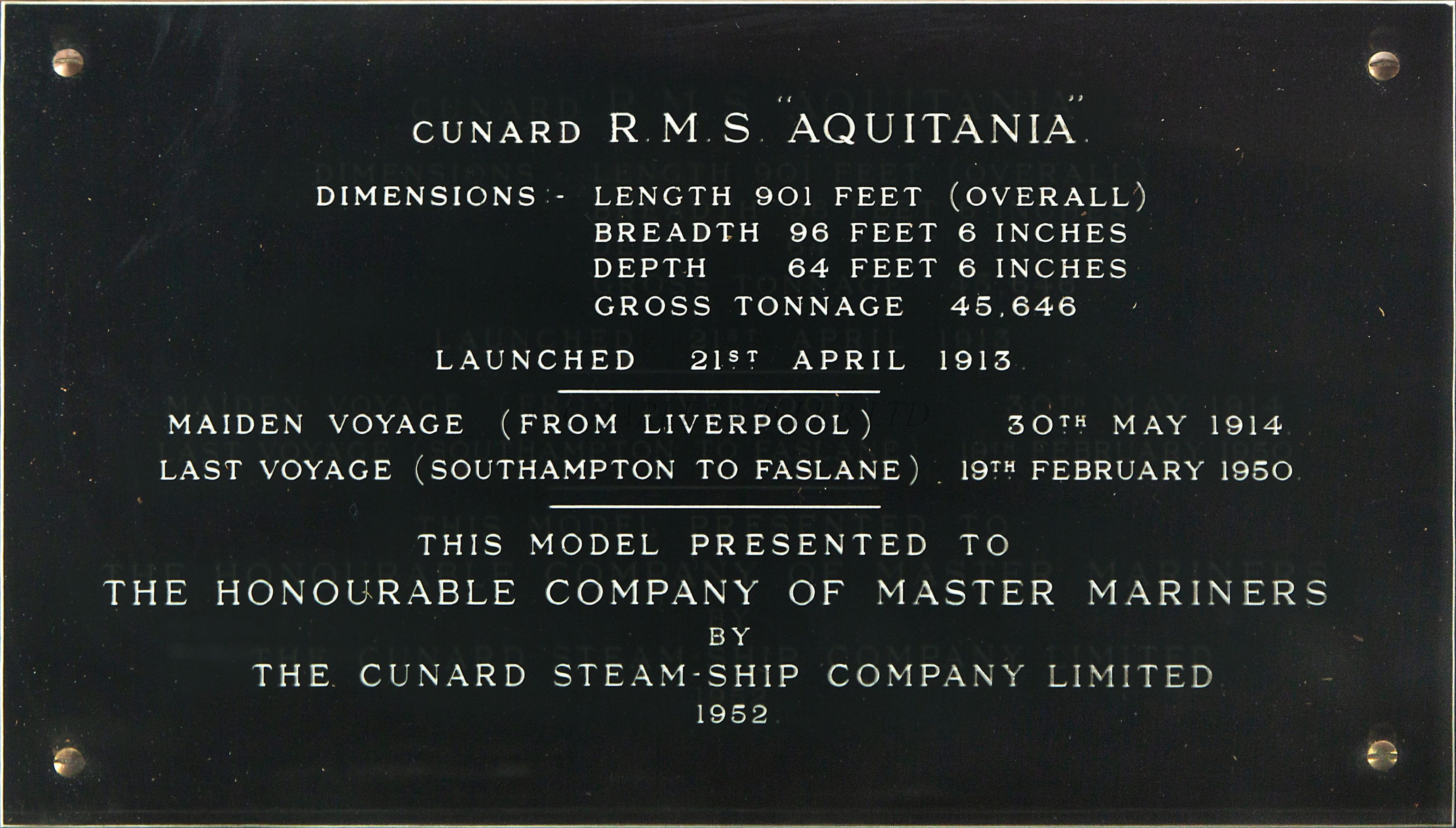 A FINE BUILDER'S MODEL FOR THE R.M.S. 'AQUITANIA', CONSTRUCTED BY JOHN BROWN & CO., CLYDEBANK FOR - Image 2 of 17