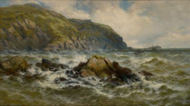 THOMAS ROSE MILES (BRITISH, 1844-1916) - A BRISK SEA IN GALWAY BAY