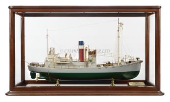 A RARE BUILDER'S MODEL FOR THE WHALER 'SHUSA', BUILT BY SMITH'S DOCK CO. LTD. FOR THE SOUTH GEORGIA