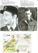 WW2 BOB fighter pilots John White 3 sqn, Henry Aitken 54 sqn, George Scott 64 sqn signed Fred West