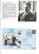 WW2 BOB fighter pilots Geoffrey Pittman 17 sqn signed Reach for the Sky BOB cover with biography