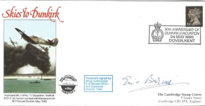 WW2 BOB fighter pilot Eric Barwell 264 sqn signed Skies to Dunkirk cover. Single vendor Battle of