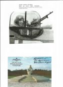 WW2 BOB fighter pilot H G Stewart 236 sqn signed BOB Memorial postcard with biography info fixed