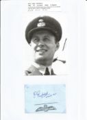 WW2 BOB fighter pilot Paul Penfold 29 sqn signed card with biography info fixed to A4 page. Single