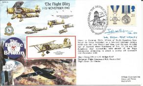 WW2 BOB fighter pilot John Sykes 64 sqn signed 50th ann BOB cover. Single vendor Battle of Britain