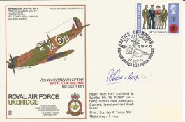WW2 BOB fighter pilots Athol Forbes 303 sqn signed RAF Uxbridge Spitfire cover. Single vendor Battle