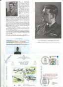 WW2 BOB fighter pilot R C Wilkinson 3 sqn signed RAF Halton cover with biography info fixed to A4