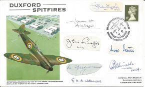 WW2 BOB fighter pilot Chappel D J 222 sqn signed 5 x 4 inch photo. Single vendor Battle of Britain
