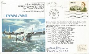 WW2 BOB fighter pilot John Sing 213 sqn, J Barnes 600 sqn signed first flight RAF cover. Single