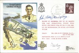 WW2 BOB fighter pilots Peter Olver, John Hemingway 83 sqn signed George Burges cover. Single