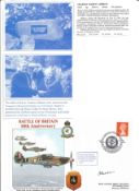 WW2 BOB fighter pilot Charles Gibbons 236 sqn with biography info fixed to A4 page. Single vendor
