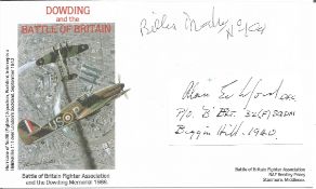 WW2 BOB fighter pilots Alan Eckford 242 sqn, Billy Drake signed Dowding BOB cover. Single vendor
