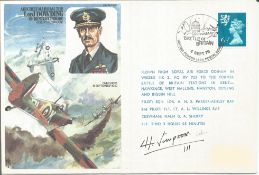 WW2 BOB fighter pilot Peter Simpson 111 sqn signed Lord Dowding cover. Single vendor Battle of