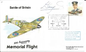 WW2 BOB fighter pilot D L Armitage signed 30th ann BBMF cover. Single vendor Battle of Britain RAF