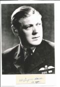WW2 BOB fighter pilot Simpson, Peter 111 sqn signature piece fixed to portrait picture. Single