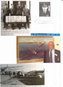 WW2 BOB fighter pilot Kenneth Makenzie 43 sqn signature piece with pictures fixed to A4 page. Single