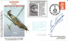 WW2 BOB fighter pilot James Storrar , Charlton Haw 504 sqn signed BOB cover. Single vendor Battle of