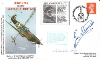 WW2 BOB fighter pilot James Storrar , Charlton Haw 504 sqn signed BOB cover. Single vendor Battle of