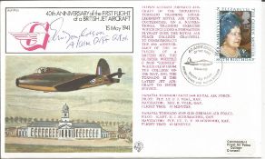 WW2 BOB fighter pilot Edward Donaldson 151 sqn signed RAF first flight cover, biography inside.