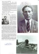 WW2 BOB fighter pilot John Cockburn 804 sqn, Arthur Yuile 1 RCAF sqn signature piece and photo