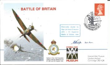 WW2 BOB fighter pilot Harry Newton 111 sqn signed BOB cover. Single vendor Battle of Britain RAF