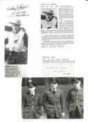 WW2 BOB fighter pilots Dudley Gibbins 54 sqn, William Davis 249 sqn signature pieces with