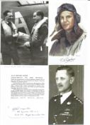 WW2 BOB fighter pilots Peter Dawbarn, 17 sqn signed photo, Alan Marsh 804 sqn signature piece with