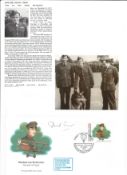 WW2 BOB fighter pilot Edward Crew 604 sqn signed Von Richthofen cover with biography info fixed to