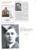 WW2 BOB fighter pilots Pawel Gallus 303 sqn, Robert McGugan 141 sqn signature pieces with