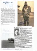 WW2 BOB fighter pilots Robert Wright 248 sqn, Herbert Sharman 248 sqn signature piece with biography