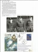 WW2 BOB fighter pilots 249 sqn James Crossey, Hugh Beazley signed Robert Stanford Tuck cover with