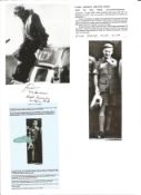 WW2 BOB fighter pilot Cyril Jones 611 sqn signature piece with biography info fixed to A4 page.