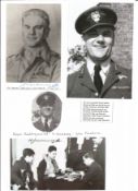 WW2 BOB fighter pilot Szczesny, Henryk 74 sqn signed photo with biography info fixed to A4 page.