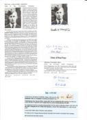 WW2 BOB fighter pilots Ronald Thomson 72 sqn, Arnold Hill 25 sqn signature pieces with biography