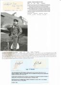 WW2 BOB fighter pilot J J Booth 600 sqn, Leofric Bryant-Fenn 79 sqn signature piece with biography