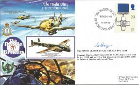 WW2 BOB fighter pilot Charlton Haw 504 sqn signed 50th ann BOB cover. Single vendor Battle of