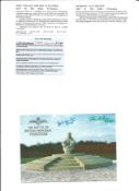 WW2 BOB fighter pilots Raymond Kellow 213 sqn, John Alexander 151 sqn signed BOB memorial postcard