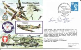 WW2 BOB fighter pilot Brian Paterson 804 sqn signed 50th ann BOB cover The Major Assault. Single