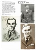 WW2 BOB fighter pilots Thomas Hayes 600 sqn, Frederick Hayes 152 sqn signed BOB Memorial postcard