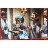 The Good Life Felicity Kendall signed super 12 x 8 inch colour photo, nice scene of all 4 actors.