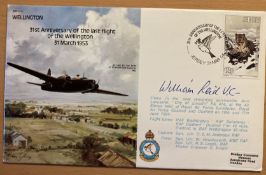 WW2 Bill Reid VC signed Wellington Bomber command RAF series cover. Good condition. All autographs