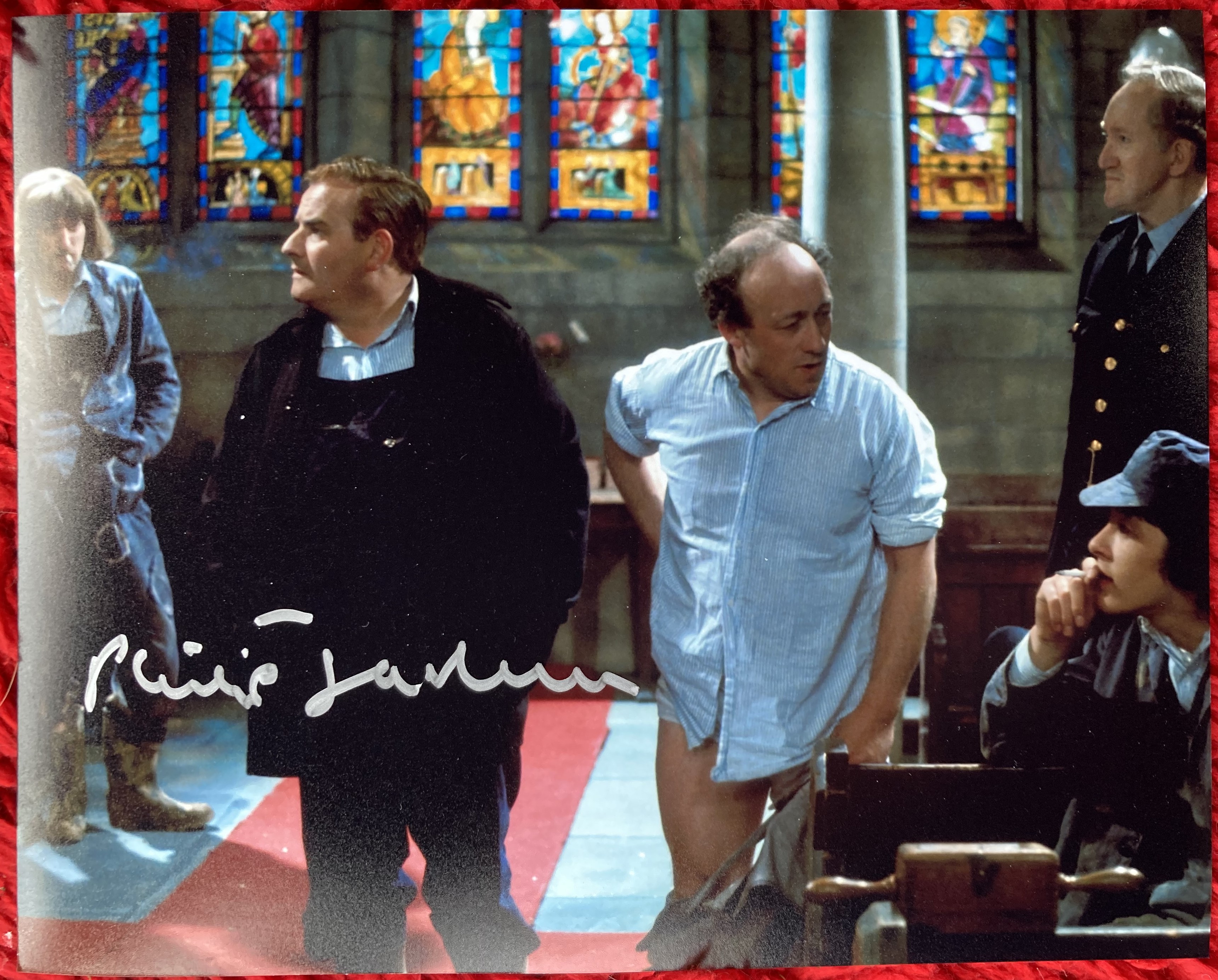 Porridge Phillip Jackson signed amusing 10 x 8 inch colour scene photo with Ronnie Barker. Good