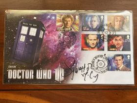 Dr Who Sylvester McCoy signed Internetstamps 2013 Dr Who official FDC. Good condition. All