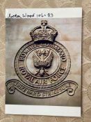 WW2 Bomber command W/O Colin Wood 106/83 Sqd signed Bomber Command memorial 7 x 5 photo. Good
