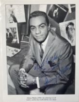 Music Johnny Mathis signed 10 x 8 inch b/w promo picture to Sam. Good condition. All autographs come