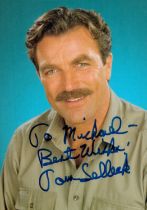 Tom Selleck American Actor Signed Inscribed Photo. Good condition. All autographs come with a